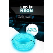 Araç Içi Buz Mavi Neon Ledi Ip LED Torpido Ledi 2 Metre Neon LED