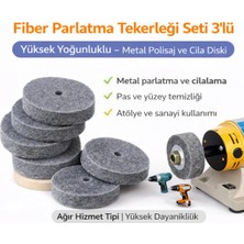 Fiber Parlatma Tekerleği Seti 3’lü – Yüksek Yoğunluklu – Metal Polisaj ve Cila Diski
