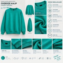 3iplik Şardonlu Extra Kalın Yumuşacık Içi Polarlı Tüylenme Bitlenme Yapmaz Oversize Geniş Kesim Bisiklet Yaka Sweatshirt Baskısız Düz Renk Sade Ünisex Model Hem Kadın Hem Erkek Kullanabilir