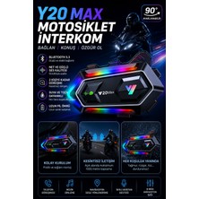 Motosiklet Kask Bluetooth Kulaklık Mikrofonlu Su Geçirmez Gürültü Önleyici Rgb Işıklı Kablosuz Kask Içi Kulaklık [interkomlu]