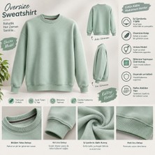 3iplik Şardonlu Extra Kalın Yumuşacık Içi Polarlı Tüylenme Bitlenme Yapmaz Oversize Geniş Kesim Bisiklet Yaka Sweatshirt Baskısız Düz Renk Sade Ünisex Model Hem Kadın Hem Erkek Kullanabilir