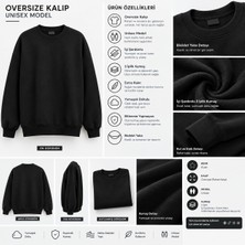 3iplik Şardonlu Extra Kalın Yumuşacık Içi Polarlı Tüylenme Bitlenme Yapmaz Oversize Geniş Kesim Bisiklet Yaka Sweatshirt Baskısız Düz Renk Sade Ünisex Model Hem Kadın Hem Erkek Kullanabilir