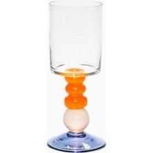 Gather Glass Miami Turuncu El Yapımı Cam Üfleme Şarap Kadehi
