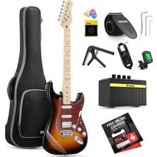 Donner DST-152 Full-Size St Elektro Gitar Seti (Sunburst)
