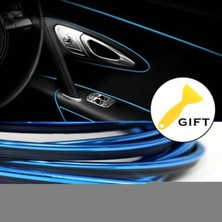 Araç Içi 5 M Fitilli Torpido Ip Şerit Dekor Fitil Aparatlı Mavi