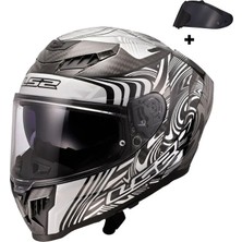 Ls2 Dragon Karbon Enthum Siyah-Gri Kask