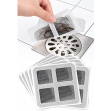 Cina Max 10'lu Yapışkanlı Banyo Duş Gider Süzgeci Saç Yakalayıcı Tıkanıklık Önleyici Gider Kapağı