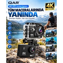 4K Ultra Hd Wifi Aksiyon Kamerası 16MP 170° Geniş Açı 30 Metre Su Geçirmez Kutulu Spor Kamerası Dalış Bisiklet Motosiklet Kamerası