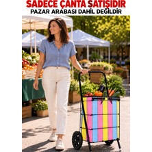 Binbirreyon Pazar Arabası Çantası Sağlam Dikişli Telli Pazar Arabaları Için Çanta 50X62CM RA367