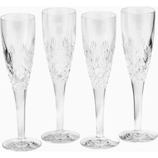 Royal Doulton Elmas Desenli 4'lü Kristal Şampanya Kadehi Seti 140 ml