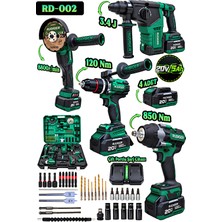 RUDİGER Rudiger RD-002 Pro Plus 4lü Set 20V/5.0AH