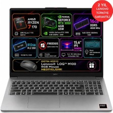 LENOVO LOQ  AMD Ryzen 7 170  16GB (DDR5-4800) 512GB SSD  RTX 3050 6GB GDDR6 (TGP 65W) Freedos 15.6" FHD 83S000E0TR ( MOUSE HEDİYELİDİR. )