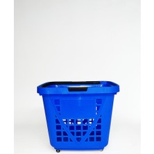 Rafiste Tekerlekli Market Sepeti (Tekerlekli Alışveriş Sepeti) 80 L Mavi