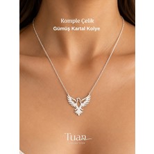 Tuan Collection Komple Çelik Kartal Figürlü Kolye Gümüş Renk Unisex Kolye