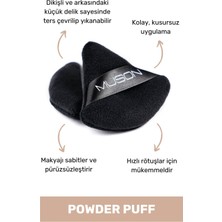 Muson Powder Puff Siyah Renkli Makyaj Süngeri Kolay ve Kusursuz Uygulama İçin Tasarlandı