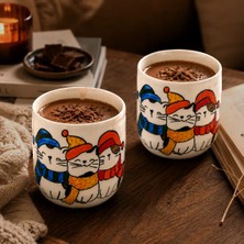 HanBazari Atkılı Kediler Paint on a Mug Seramik Bardak Seti