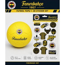 Fenerbahçe Futbol Topu ve 3D Sticker Seti No:5 Lisanslı Taraftar Seti Sarı Top