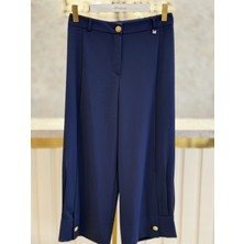 Sentez SZ-5626-L Lacivert Renk Paça Düğmeli Pantolon
