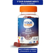Y'our Gummie Erkeklere Özel Multi Gummies 60 Adet Kore Ginsengi,Koenzim Q10,Manganez,Biotin,A/B/C/D3 Vitamin