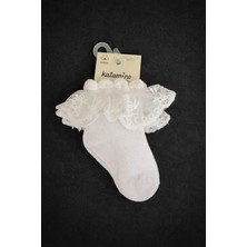 MentorAly Baby Dantelli Kız Bebek Çorabı