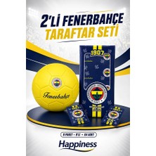 Fenerbahçe Taraftar 2’li Set Futbol Topu Sarı + Mini Islak Mendil 8 Paket 64 Adet 2026 Yeni