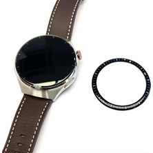 Lopard Huawei Watch 4 Pro Pet Saat Ekran Koruyucu Siyah Darbe Korumalı Tam Kaplama Parlak Yüzey Ultra Ince Tasarım