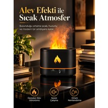 Ls 01 Alev Efektli Aroma Terapi Hava Nemlendirici 2 Litre Üstten Su Dolumlu Sessiz Buhar Makinesi Ofis Yatak Odası Dekoratif Nemlendirici