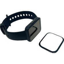 Lopard Xiaomi Redmi Watch 3 Pet Saat Ekran Koruyucu Siyah Darbe Korumalı Tam Kaplama Parlak Yüzey Ultra Ince Tasarım
