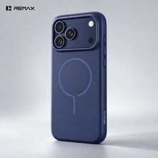 Remax Originalcolor Apple iPhone 17 Pro Max Magsafe Uyumlu Metal Tuşlu Premium Kılıf Rmc-11 Mavi