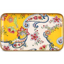 LuckyArt Paisley Dekoratif Emaye Tepsi 18 cm