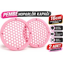 YSN Sounds Pembe 16CM Hoparlör Kapağı - Pembe Kaliteli Plastik Midrange Hoparlör Kapak 16 cm - 2 Adet
