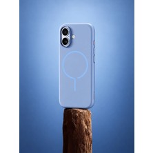 Remax Originalcolor Apple iPhone 17 Magsafe Uyumlu Metal Tuşlu Premium Kılıf Rmc-11 Mavi