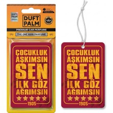 Duft Palm The One Man Parfume "çocukluk Aşkımsın Sen Ilk Göz Ağrımsın 1905" Galatasaray Tasarımlı Oto Kokusu / Ip Asmalı Araç Parfümü