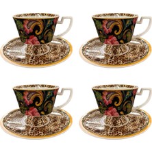 LuckyArt Lioran Bone 4'lü Çay Fincanı Seti 200 ml
