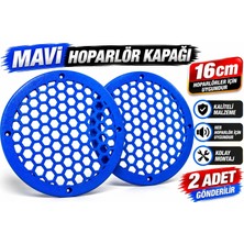 YSN Sounds Mavi 16CM Hoparlör Kapağı - Mavi Kaliteli Plastik Midrange Hoparlör Kapak 16 cm - 2 Adet