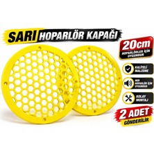 YSN Sounds Sarı 20CM Hoparlör Kapağı - Sarı Kaliteli Plastik Midrange Hoparlör Kapak 20 cm - 2 Adet