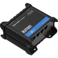 Teltonika RUT901 150MBPS 4 Port 3xlan/1xwan 2 Anten 802.11B/G/N (Wi-Fi 4) 4g Lte Indoor 2 x Sım Yuvası Endüstriyel Route