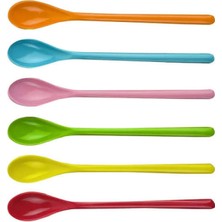 Nisa Plastik Lüx Kaşık Renkli 6 Lı