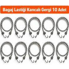 Bagaj Lastiği Kancalı Gergi 10 Adet / 90 cm Bagaj Halatı