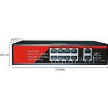 Ezcool EZ-08PSF-SFP 8 Port 8fe+2ge+1sfp 120W Gigabit Poe Switch