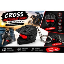 YSN Sounds Cross Motosiklet Anahtarlık , Motosiklet Kaskı Şeklinde Anahtarlık , Hediyelik Kask Motocross Anahtarlığı