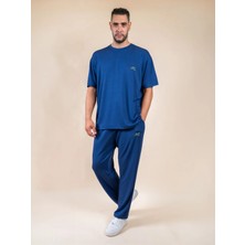 Mario Price Erkek Büyük Beden Modal Kumaş Oversized Eşofman Takımı Lacivert