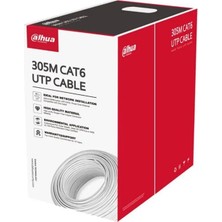 Dahua DH-PFM923I-6UN-C, Cat6 305M, 24AWG 0.53MM, Utp, %100 Bakır, Lszh Halogen Free Kablo, Beyaz Renk