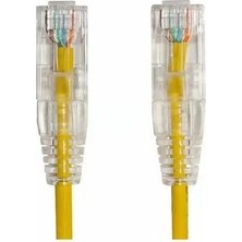 Ager 0.15METRE Cat6 Utp Slim AWG28 AC-602-0015/Y Sarı Lszh Patch Kablo (10'lu Paket)