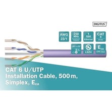 Digitus Dıgıtus 500METRE Cat6 Utp 23AWG Gri Makara Saf Bakır Kablo 0.50MM DK-1613-VH-5-GR