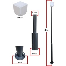 Trk 3 Metre 89X51X2MM (+ Küp) Kamera Direk