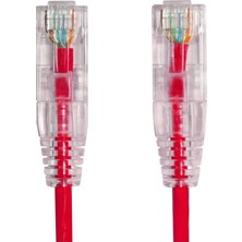 Ager 0.15METRE Cat6 Utp Slim AWG28 AC-602-0015/R Kırmızı Lszh Patch Kablo (10'lu Paket)
