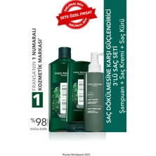 Yves Rocher Saç Dökülmesine Karşı Güçlendirici 3'lü Saç Seti-Şampuan 300 ml & Saç Kremi 200 ml & Saç Kürü 195 ml