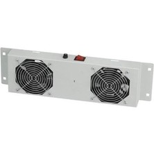 Ager 2li Termostatlı Beyaz Filtreli Fan Modülü Outdoor Kabinetler Için OT-F2T-A-B2