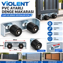 Violent Kapı Denge Makarası Ayarlı Çiftli Pvc Tip ( 1 Adet Gönderilir) 35 mm 1 Adet